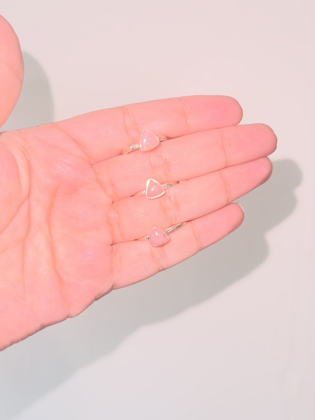 Pink opal rings